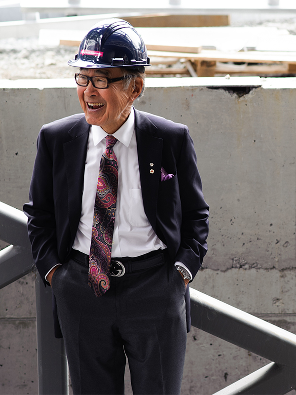 Bob Lee wearing a construction hat