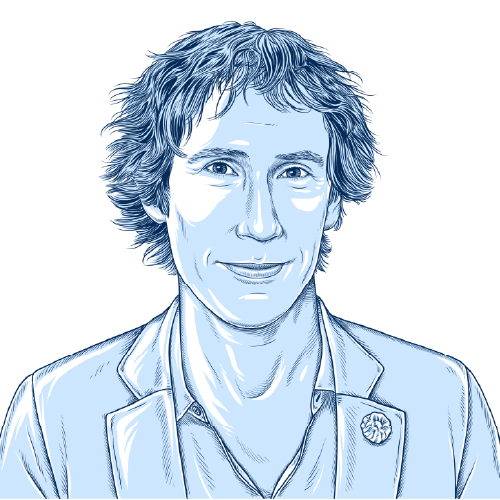 An illustration of Kevin Leyton-Brown in blue