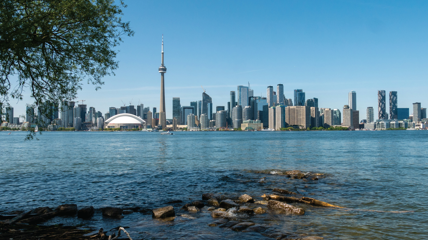 A downtown skyline seen from across water