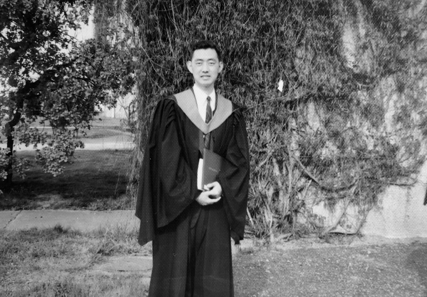Dr. Aki Horii in grad gown