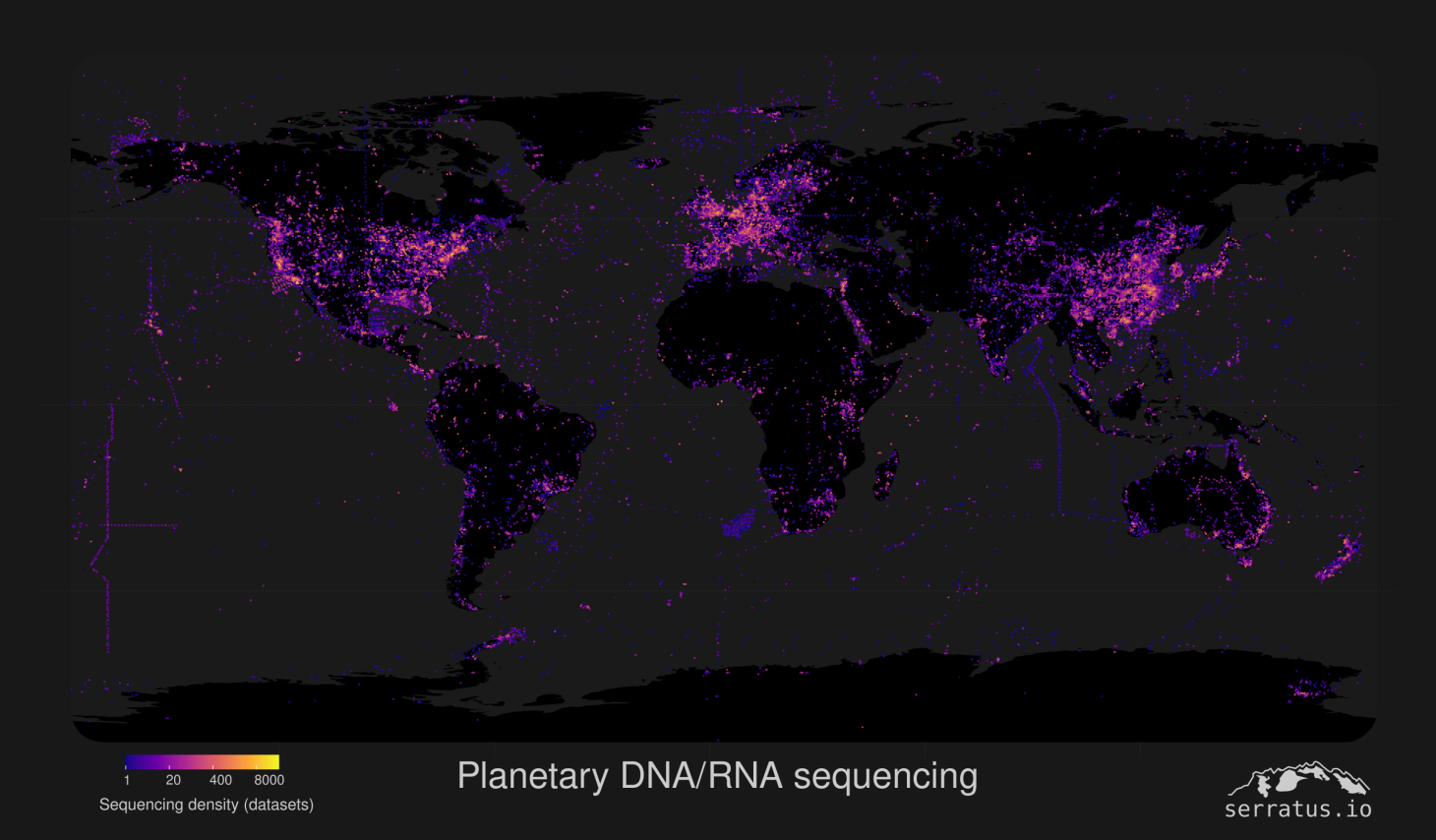 Map of World Sequencing Data from the Serratus Project