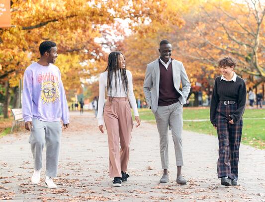 Photo of UBC students on main mall.