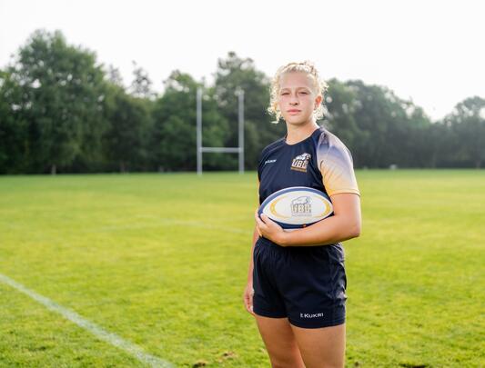 Photo of UBC rugby athlete Rori Wood.