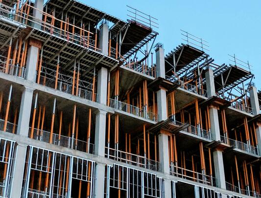Building framework under construction
