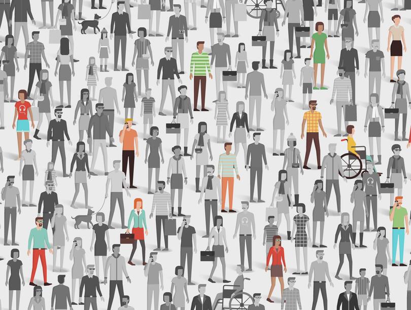 Diverse crowd of people