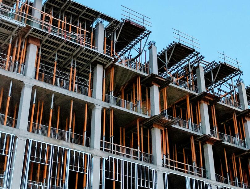 Building framework under construction