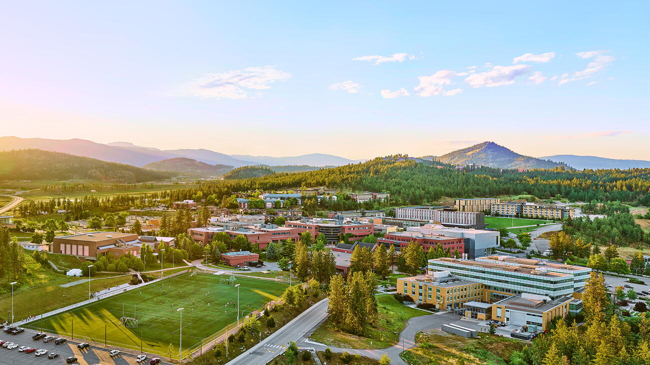 Aerial shot of UBCO campus