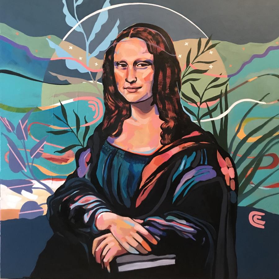 Mona Lisa painting by Liz Ranney.