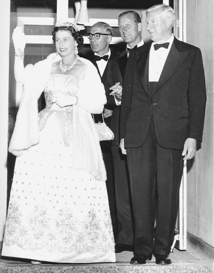 Queen Elizabeth with Norman MacKenzie at UBC Faculty Club