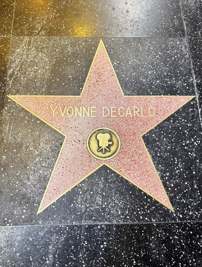 Yvonne DeCarlo's star on the Hollywood Walk of Fame