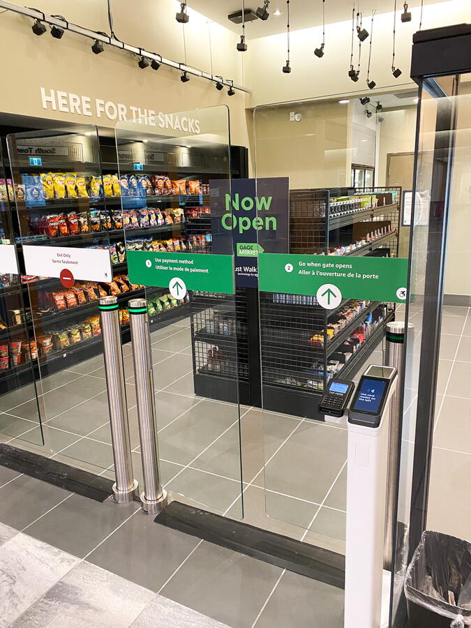 Transparent gates to convenience store