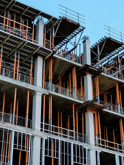 Building framework under construction