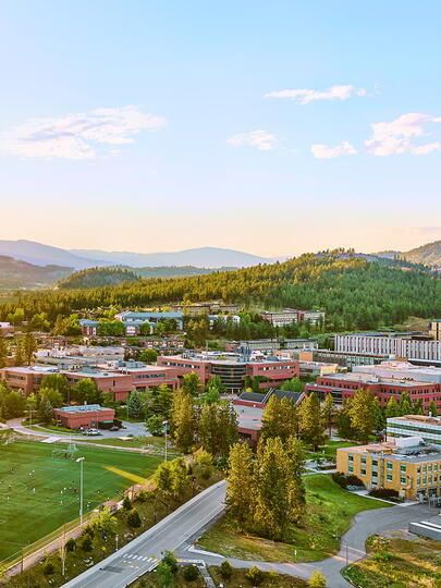 Aerial shot of UBCO campus